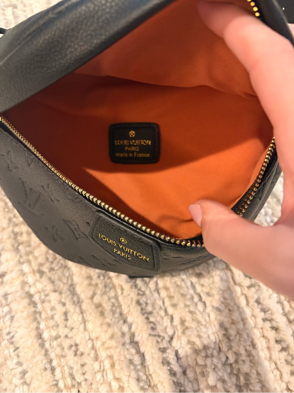 Inspired Black Monogram Empreinte Bumbag - Picture 3 of 4
